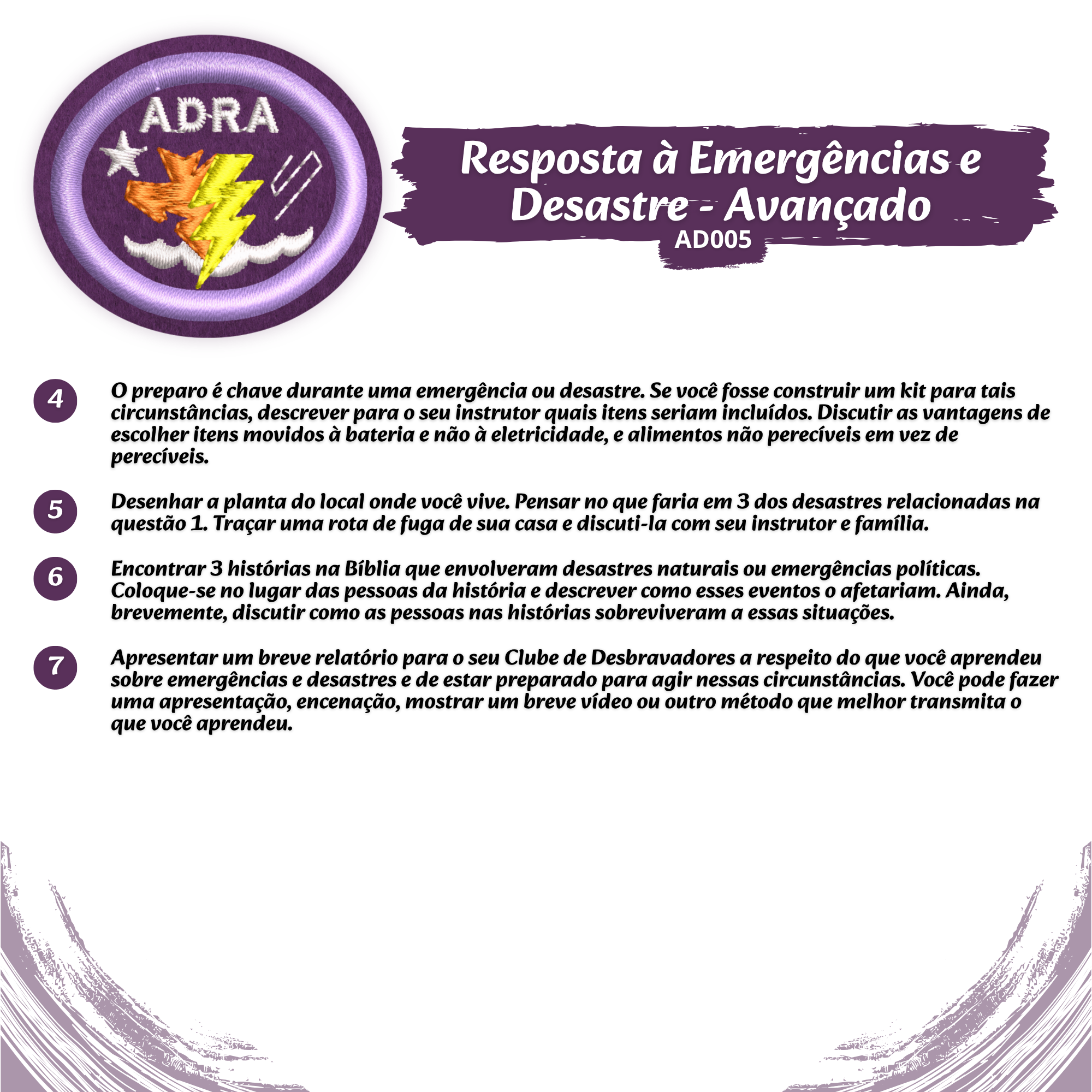 Resposta a Emergências e Desastres - Avançado - AD005 - Especialidade de Desbravadores - Imagem 3